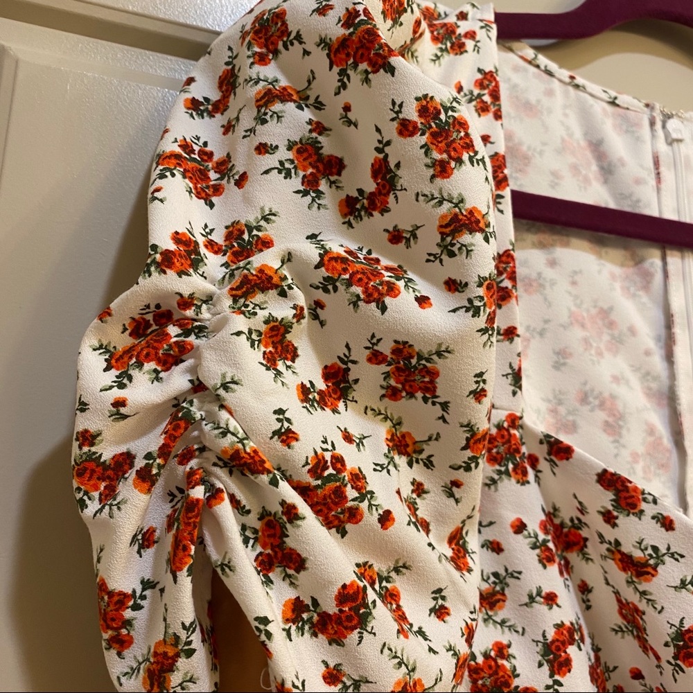 Danielle Bernstein Floral Puff Sleeve Maxi Dress - Picture 4 of 8